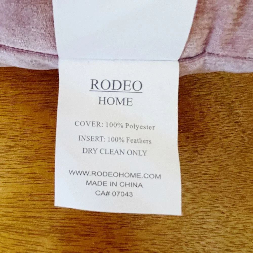NEW Forever In Love Throw Pillow Stitched Rodeo Home Rectangle Feather Pink